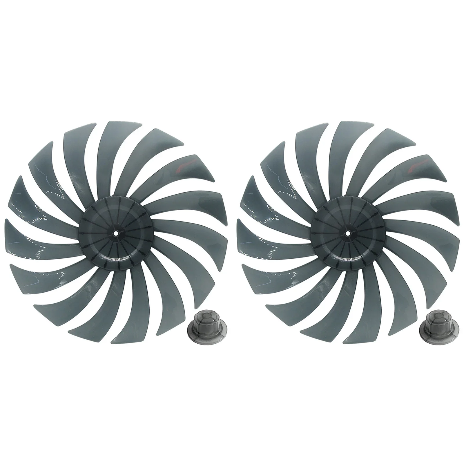 Aspas de ventilador de hojas, plástico PP ligero negro de 14 pulgadas con cubierta de tuerca, 14 pulgadas, nuevo, práctico de alta calidad
