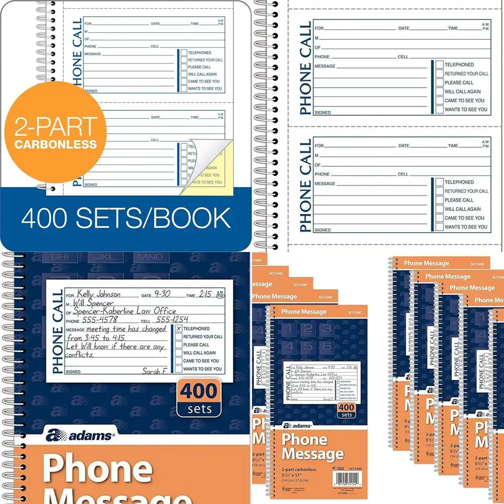 

Spiral Notebooks for Phone Message Organization