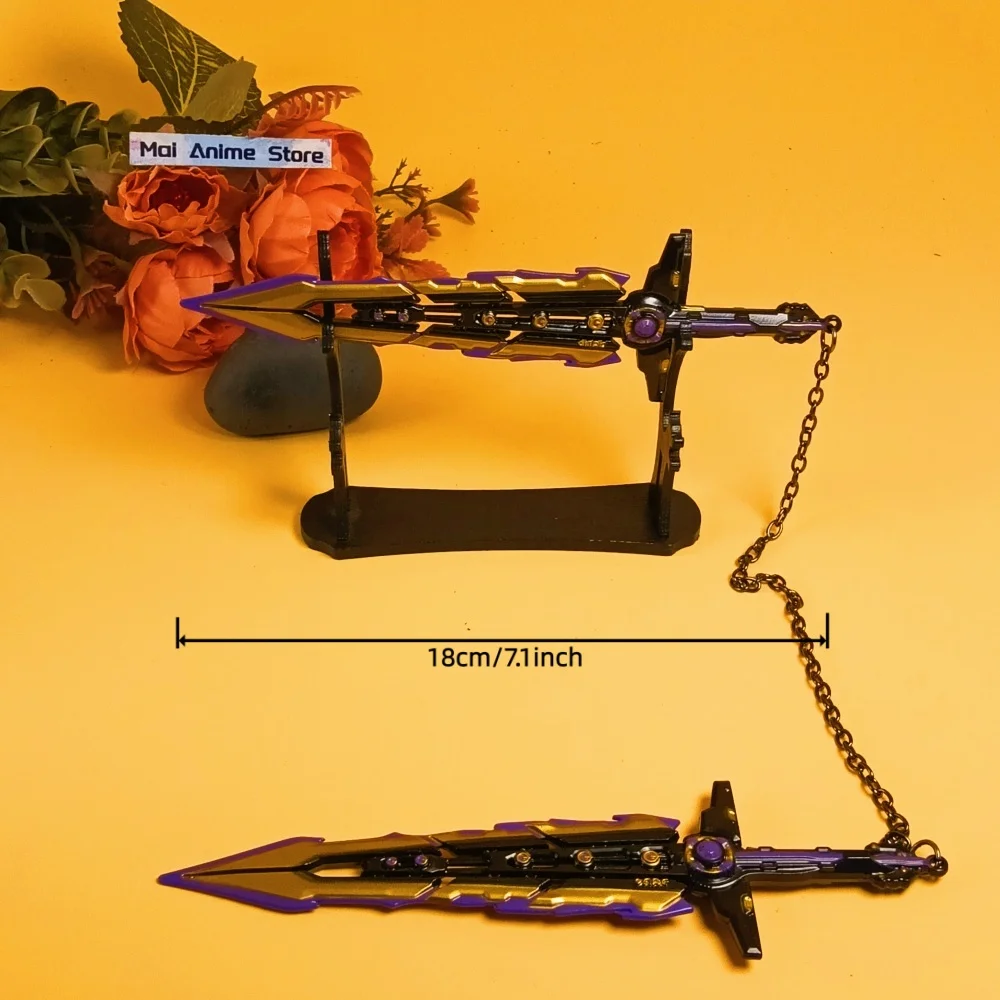 6.3inch 2pcs Valorant Katana Real Katana Samurai Sabel Staal Ninja Mes Anime Cosplay Prop Zwaard Metalen Lossen speelgoed Gift