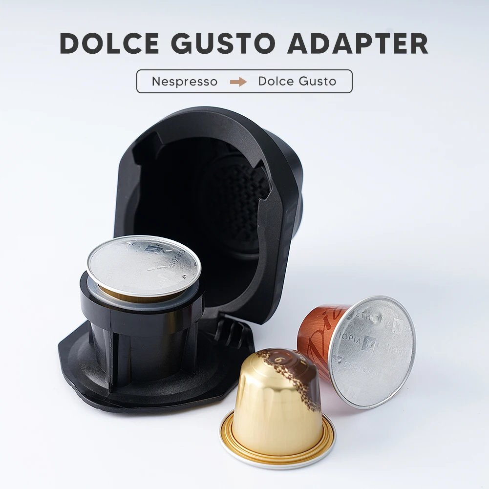 icafilas Reusable Adapter for Dolce Gusto Piccolo xs Maker & for Nescafe Genio S Plus Nespresso Coffee Capsule Convert Holder