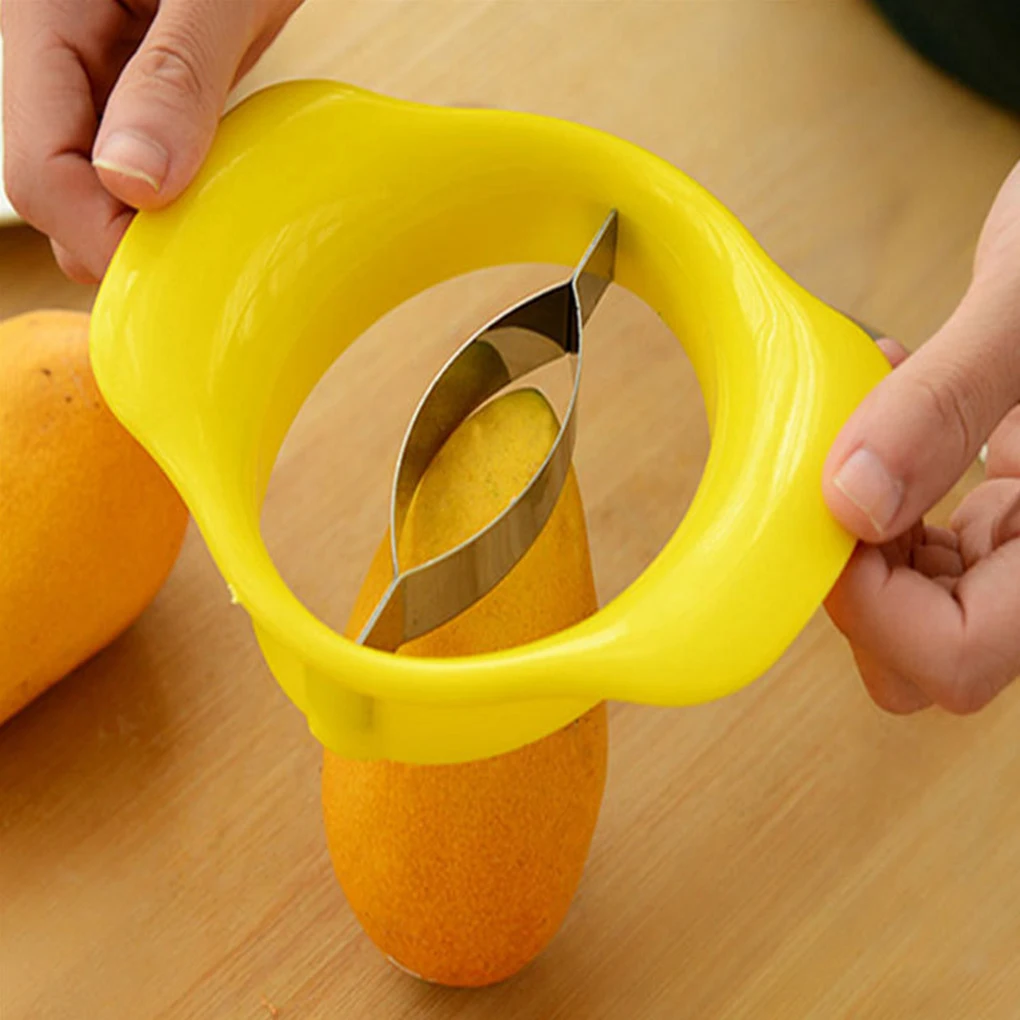 Mango Slicer Splitter Cutter Stainless Steel Fruit Split Corer Chopper Kitchen Gadget Tools Stainless Steel Mango Splitter