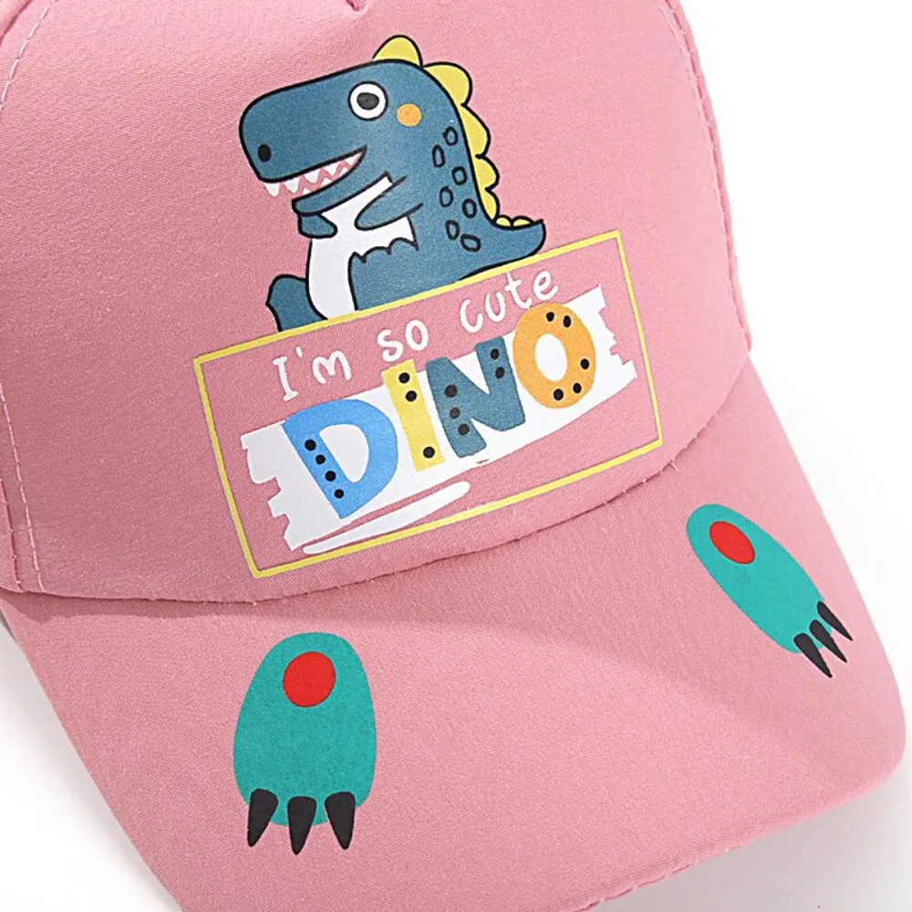 Niedliche Cartoon-Dinosaurier-Baseballmütze, atmungsaktiv, winddicht, Entenzungenhut, Sonnenschutz, Sonnenschutz, Visiere für Jungen und Mädchen
