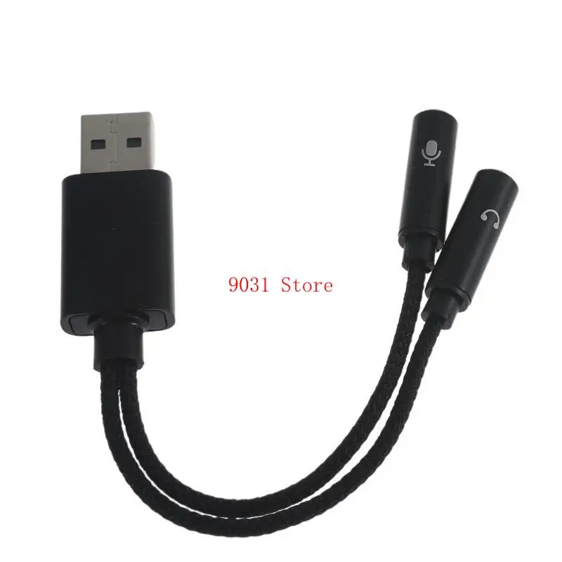 USB Sound Card Adapter 3.5mm Headphone Connector Mutual Convertors