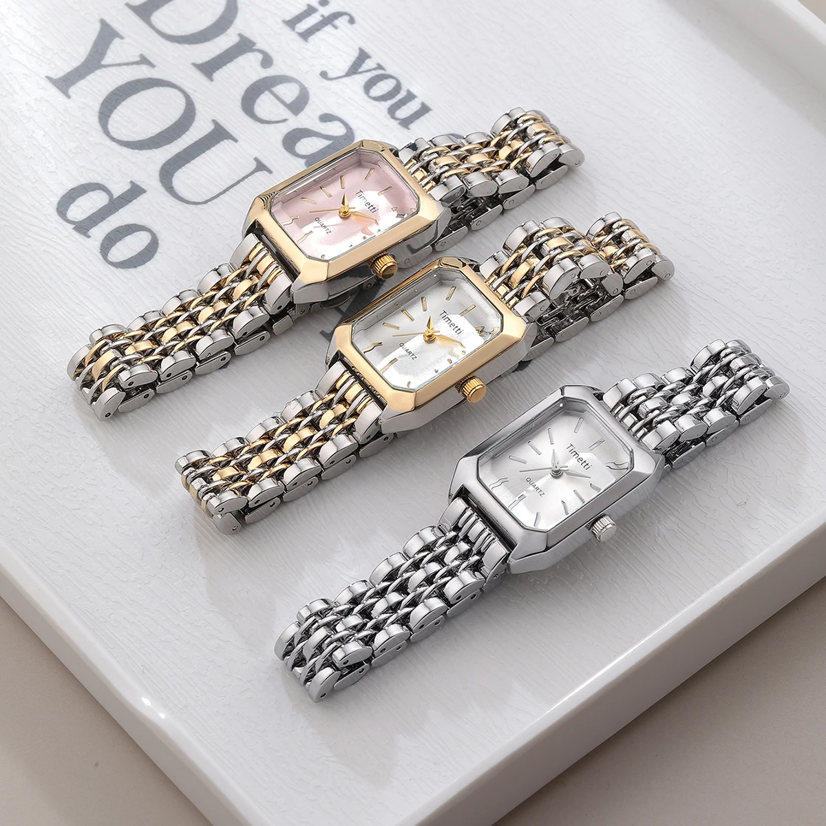 

Повседневные, простые, универсальные и модные кварцевые часы с ремешком из нержавеющей стали