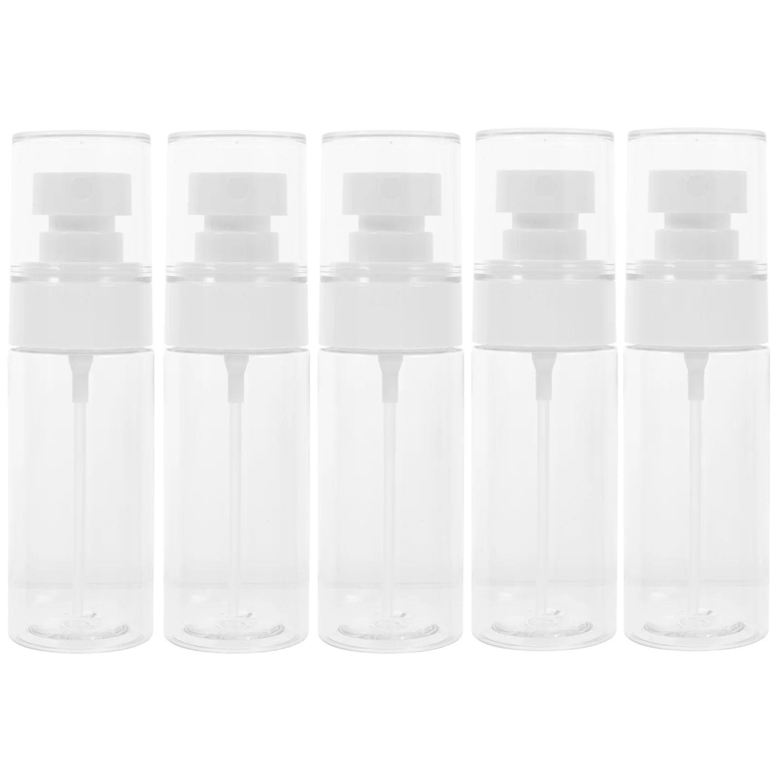 Ensemble de petites bouteilles de pulvérisation, 5 pièces, pulvérisateur de brume rechargeable de taille de voyage pour le visage, Toner pour cheveux, récipient liquide en plastique Portable