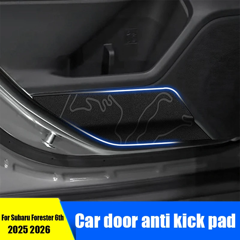 

For Subaru Forester 6th 2025 2026 Car door anti kick pad leather material interior modification part