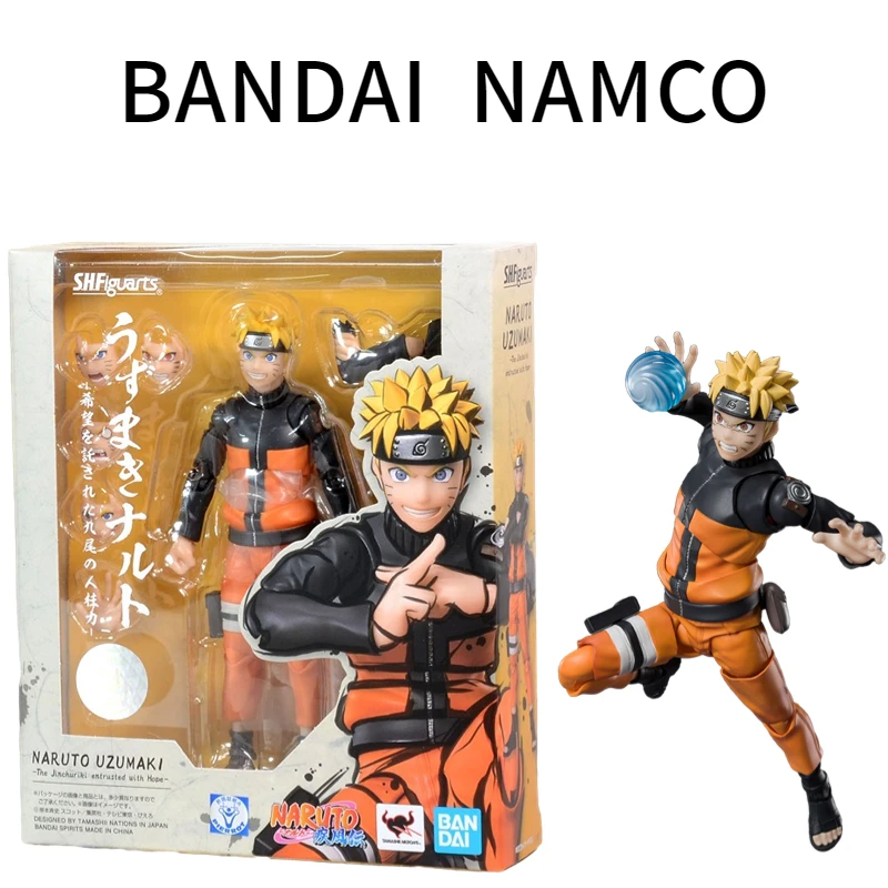 Figura de acción de Naruto Sasuke Madara Bandai para niños, juguete Original genuino de S.H.Figuarts, modelo de Anime, adornos coleccionables,