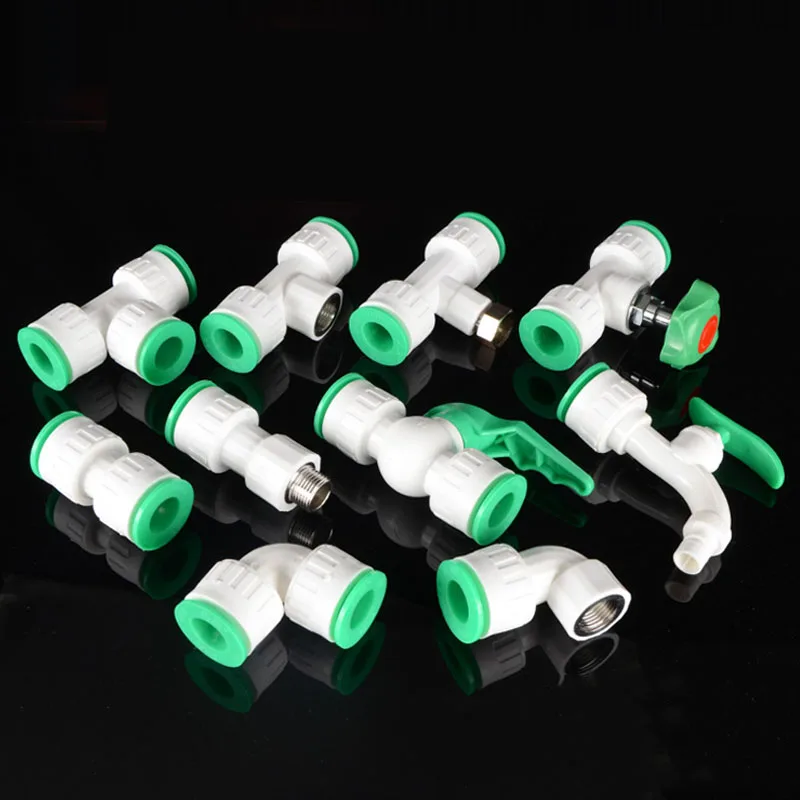 20/25mm PPR connettore rapido raccordo per tubi maschio femmina dritto/gomito/3 vie riduzione diametro giunto rubinetto adattatore accessori