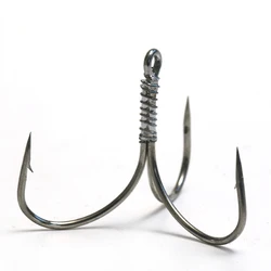 5pcs Carbon Steel Sharp Treble Hooks For Lure 1/2/3# Barbed Fishing Hook Three Hooks Fishhook Bass Peche Carp Fish Tackle