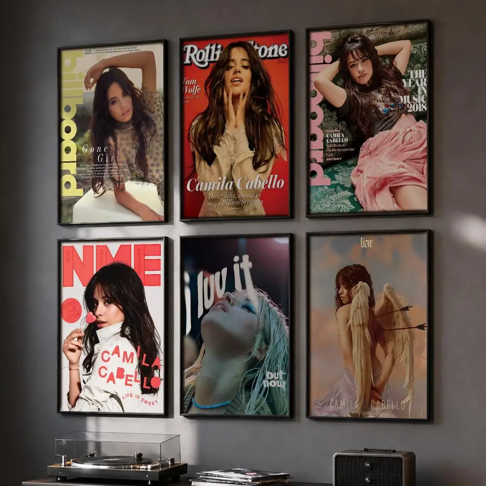 Camila C-Cabello Singer Poster HD Home Wall Stickers House Hallway Living Room Bedroom Bar Office Decor Art Prints