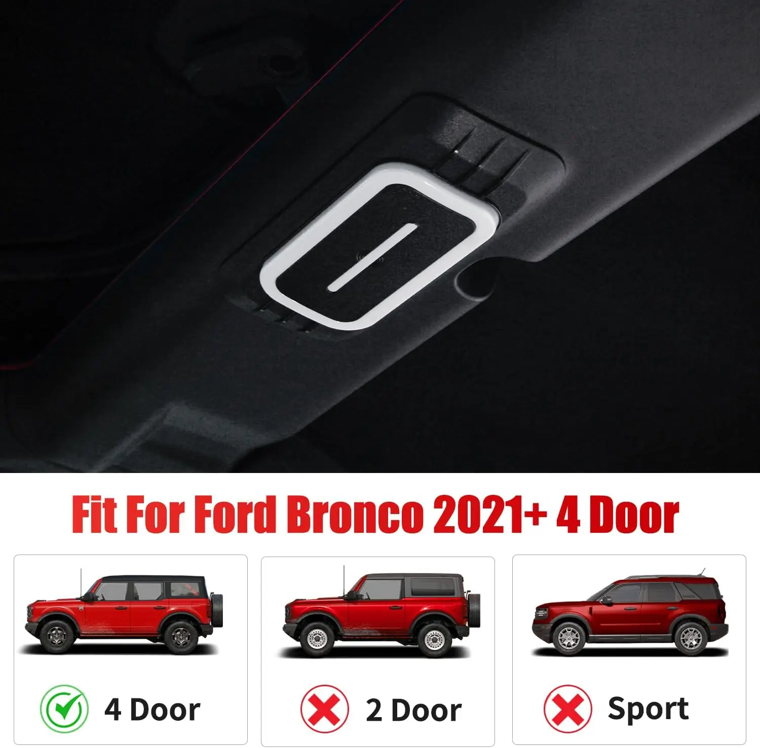 

Автомобильный 4-дверный задний потолочный сенсорный светодиодный светильник для Ford Bronco 2021-2025, купол для чтения на крыше, багажник, грузовая лампа, аксессуары для интерьера