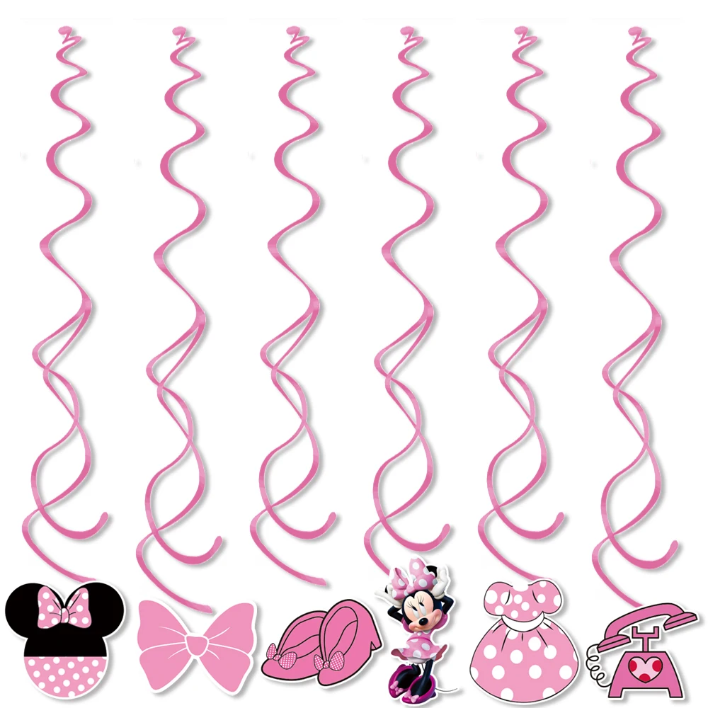 Minnie Mouse Birthday Party Decoration para meninas, talheres descartáveis, balão, copos, placas, toalha de mesa, Baby Shower Supplies