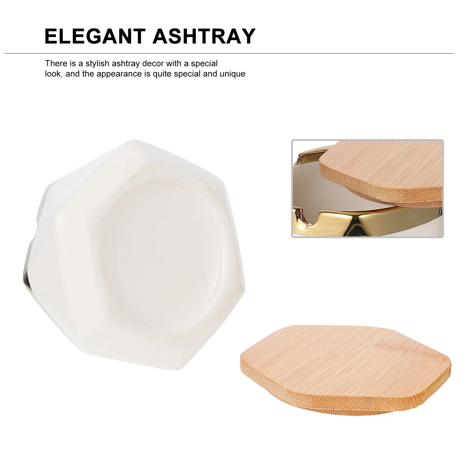 

1pc Ceramic Ashtray With Lid Household Large Capacity Retro Porcelain Ash Tray For Home Office Hotel Reusable Desktop Soot Box