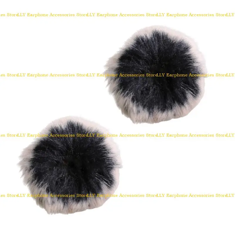 

462E 2Pcs Professional Digital Recorders Microphone Furry Windscreen Furs Windshield Wind Muff for Tascam DR40 Microphone