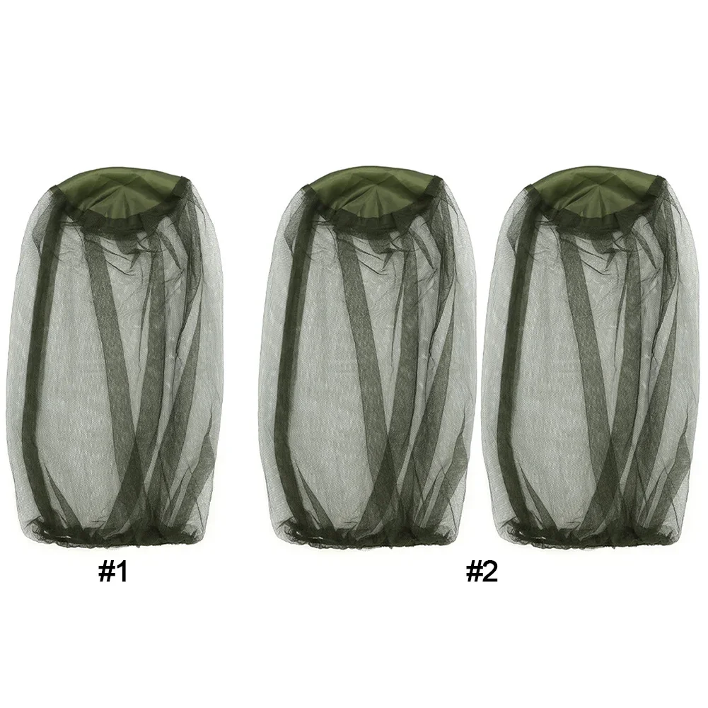 1/2 PCS Face Head Protector Breathable Midge Head Net Anti Mosquito Insect Hat Net Mosquito Head Net for Outdoor Camping Fishing