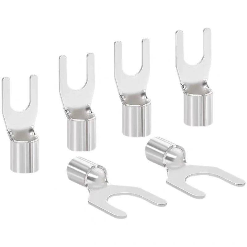 

UT1/1.5/2.5/4-6/8 Fork Crimp Terminals U Lug Household Wire Connectors Brass Cold pressed terminals Non Insulated Terminal block