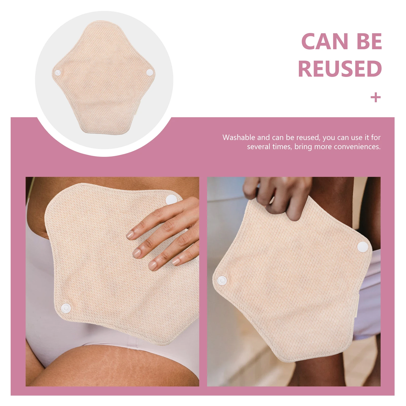 

4pcs Washable Sanitary Napkins Reusable Cotton Pads 180mm Safe Durable Easy to Wear Health Care Women Nursing Mats Menstrual