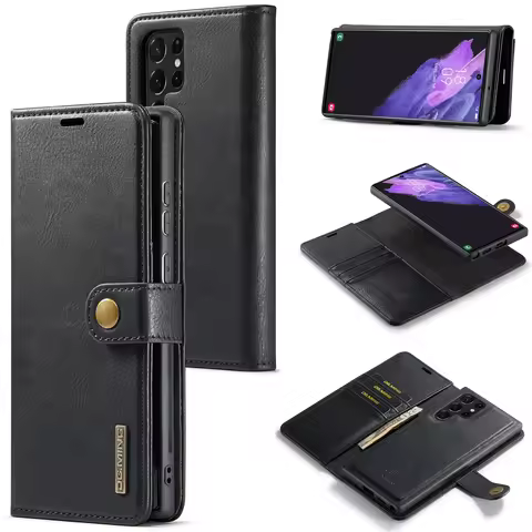 Magnetic Detachable Leather Case For Samsung S21 S20 Plus S22 S23 S24 FE S25 Ultra A36 A55 A54 A53 Card Stand Flip Wallet Case