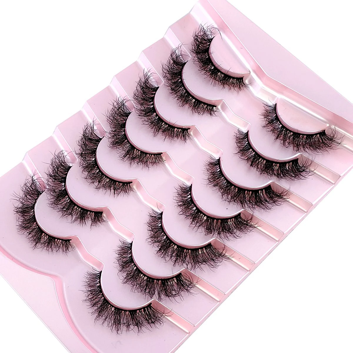 7Pairs Fluffy False Lashes Natural Thick Long Lasting Dramatic 3D Faux Mink Eyelashes Volume Wholesale Full Strip Lashes Makeup