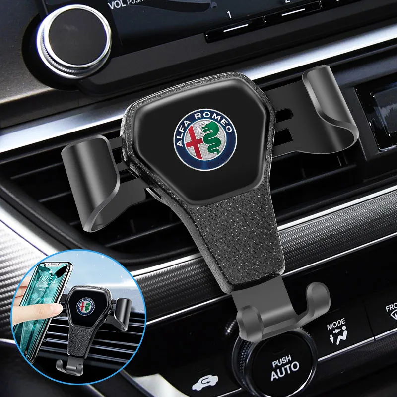 Gravity ABS Vehicle GPS Mobile Phone Holder Car Accessories For Alfa Romeo Giulia Stelvio Giulietta 156 159 147 Mito Tonale Brer