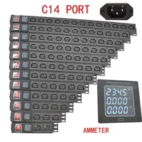 Aluminium alloy PDU power strip Power Link Output Box 2/3/4/5/6/7/8/9/10 AC C13 socket powercon inlet and outlet SOCKET C14 port