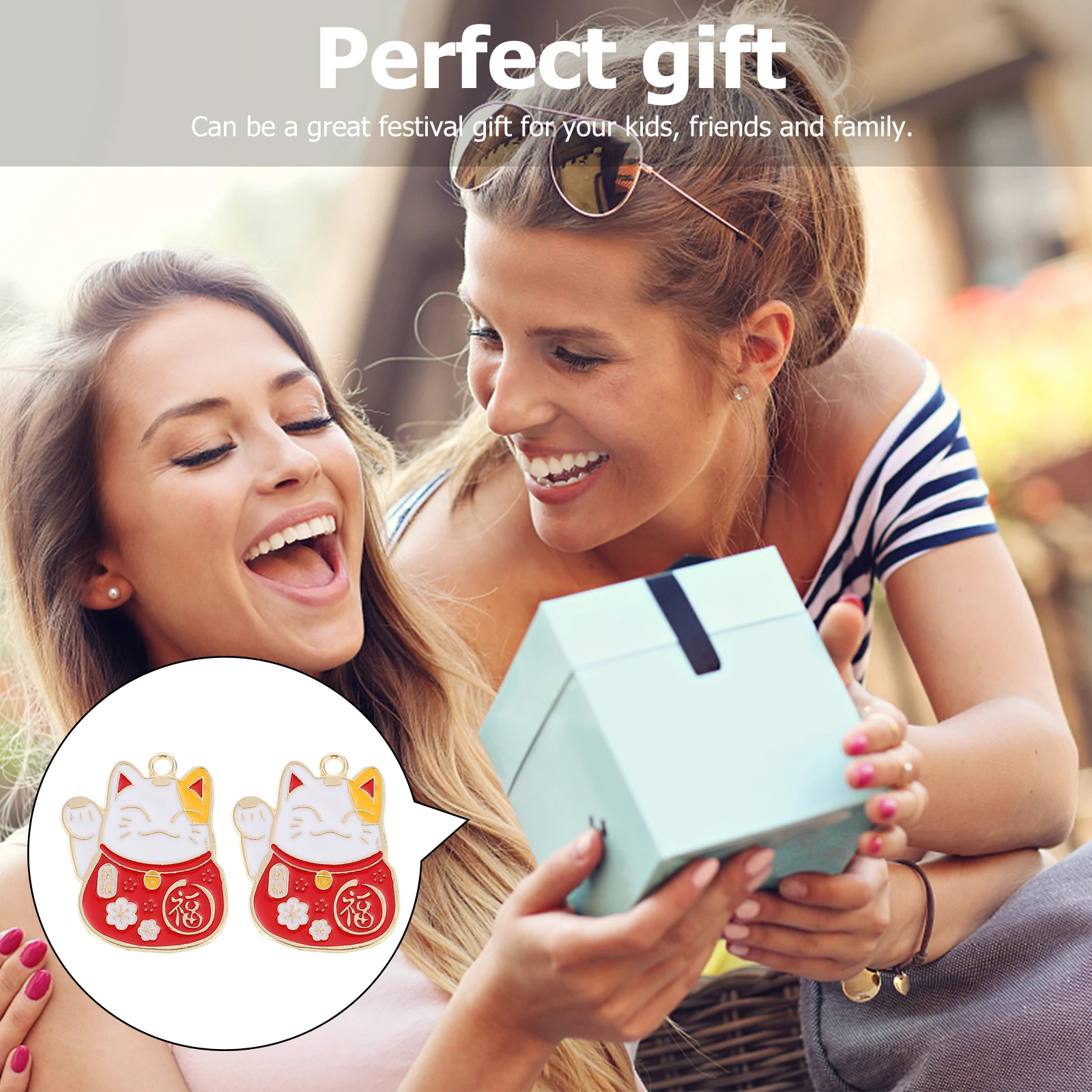 

20pcs Key Chain Pendant Charms Jewelry Accessories Cat Shape DIY Crafts Bulk Miss Alloy Material Durable Lightweight