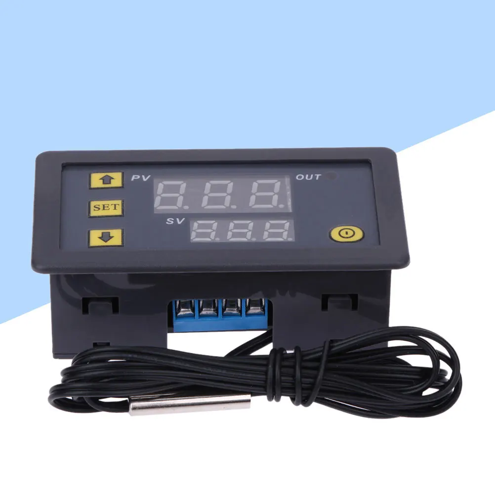 

Digital Temperature Controller 24V Waterproof Sensor For Home Office Store Simple Thermostat With Dual Relay Output Instrument