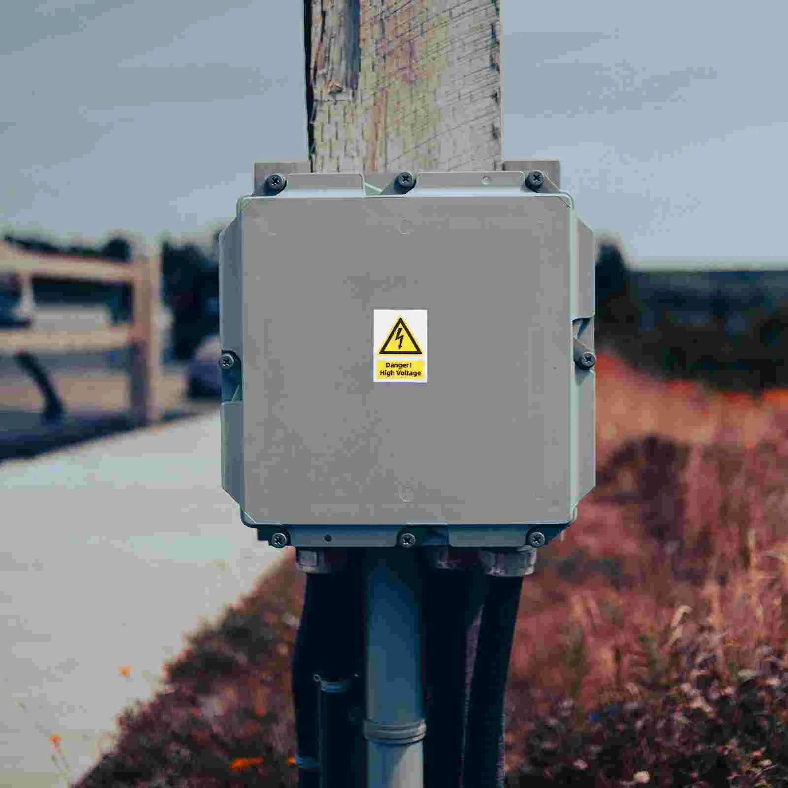 High Voltage Label Sign Caution Electric Hazard Stickers Danger Warning with Electricity Panel Labels Safe PC Electrical