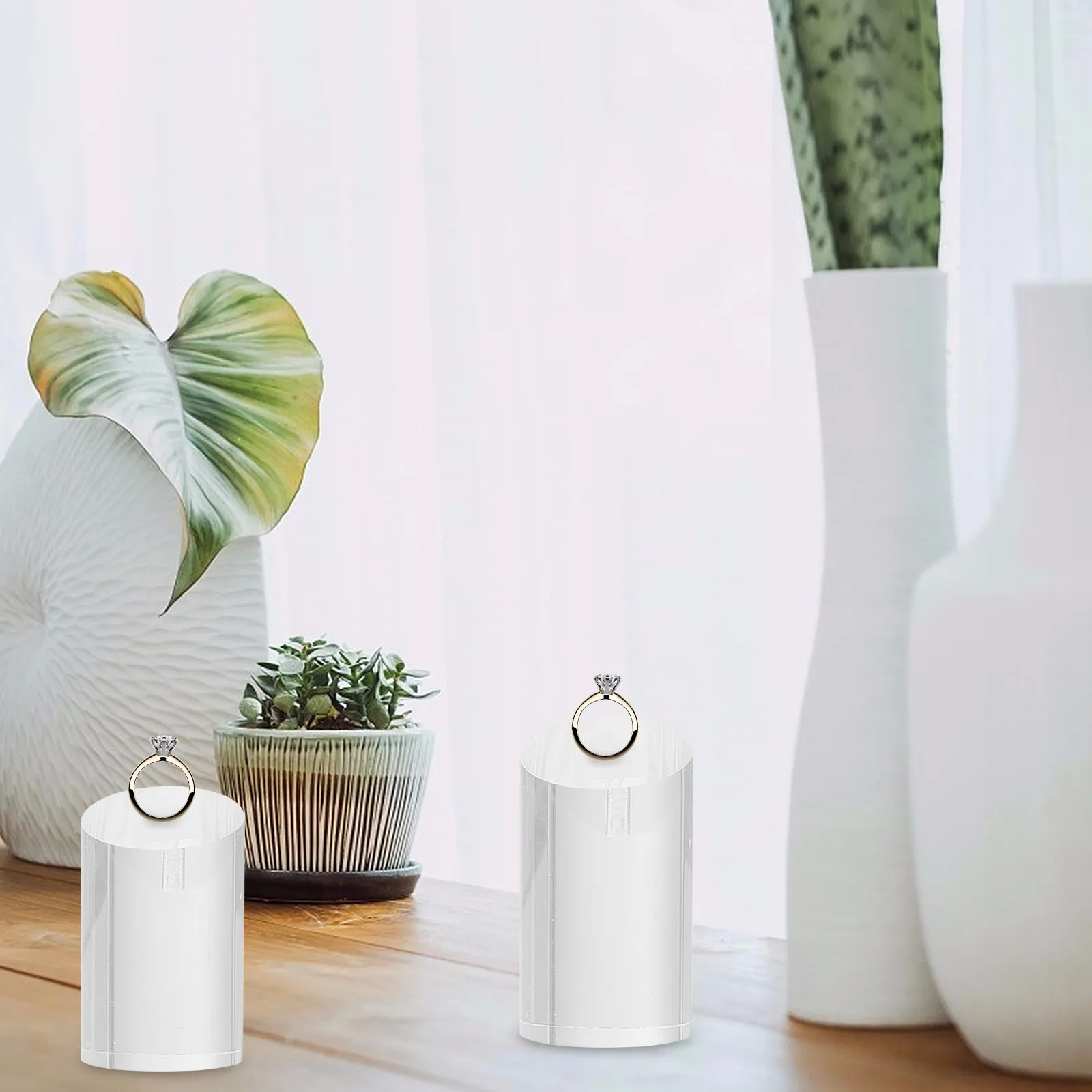 

7 шт. акриловых подставок для колец, прозрачные подставки для демонстрации колец, органайзеры для хранения украшений, подставки для демонстрации ювелирных изделий