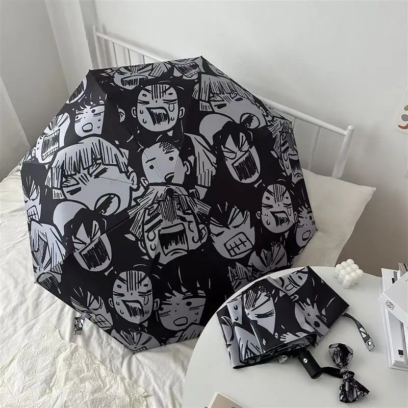 

Snimr Demon Slayer Automatic Umbrella Black Coating Sun Protection Dual-Use For Sunny & Rainy Days Uv Protection Sun Umbrella