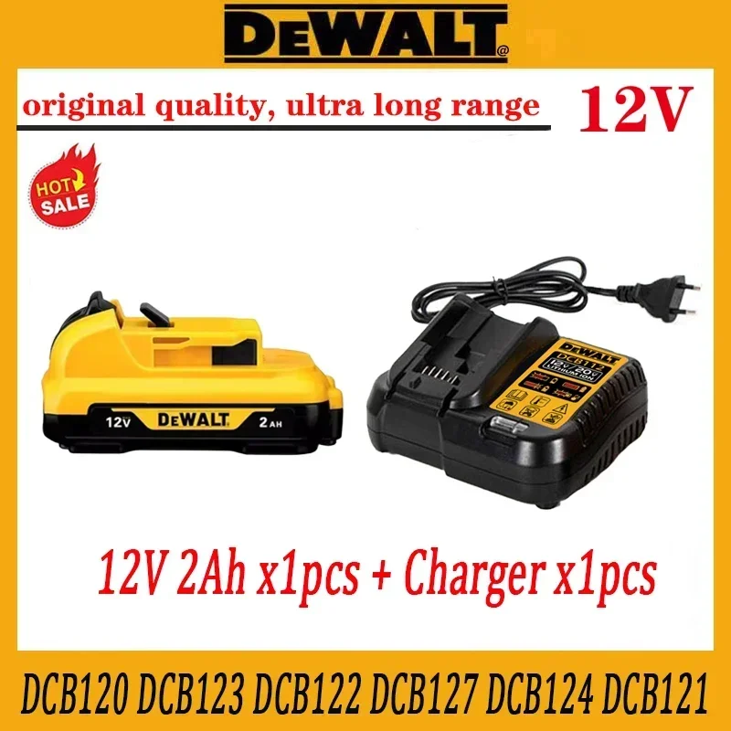 12V 2000mAh lithium-ion battery suitable Dewalt cordless drill tool DCB120 DCB123 DCB127 DCB121 DCD710S2 DCF610S2 DCF805