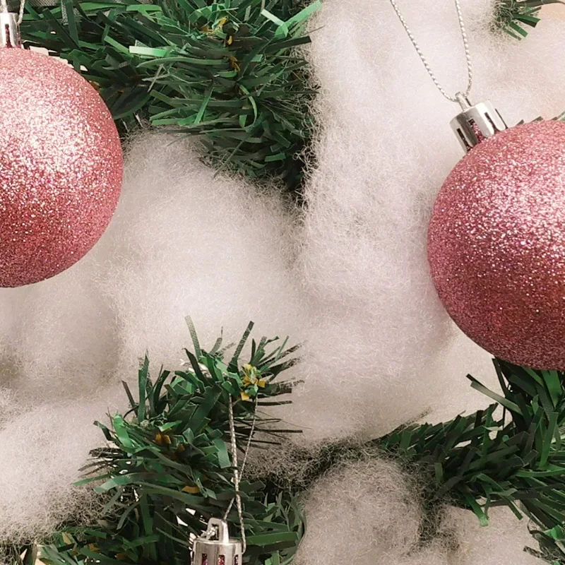 Flauschiger Künstlicher Schnee Weihnachts-Deko-Set für Schneeschlachten Innenbereich Weihnachtsdorf Baumdekoration Puppenfüllmaterial – Detail 2