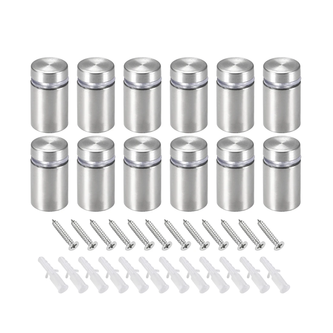 

10/12/20pcs Standoff Screws Advertising Nails 12/16mm Dia. Stainless Steel Wall Mount Acrylic Glass Sign Standoff Fixing Screws