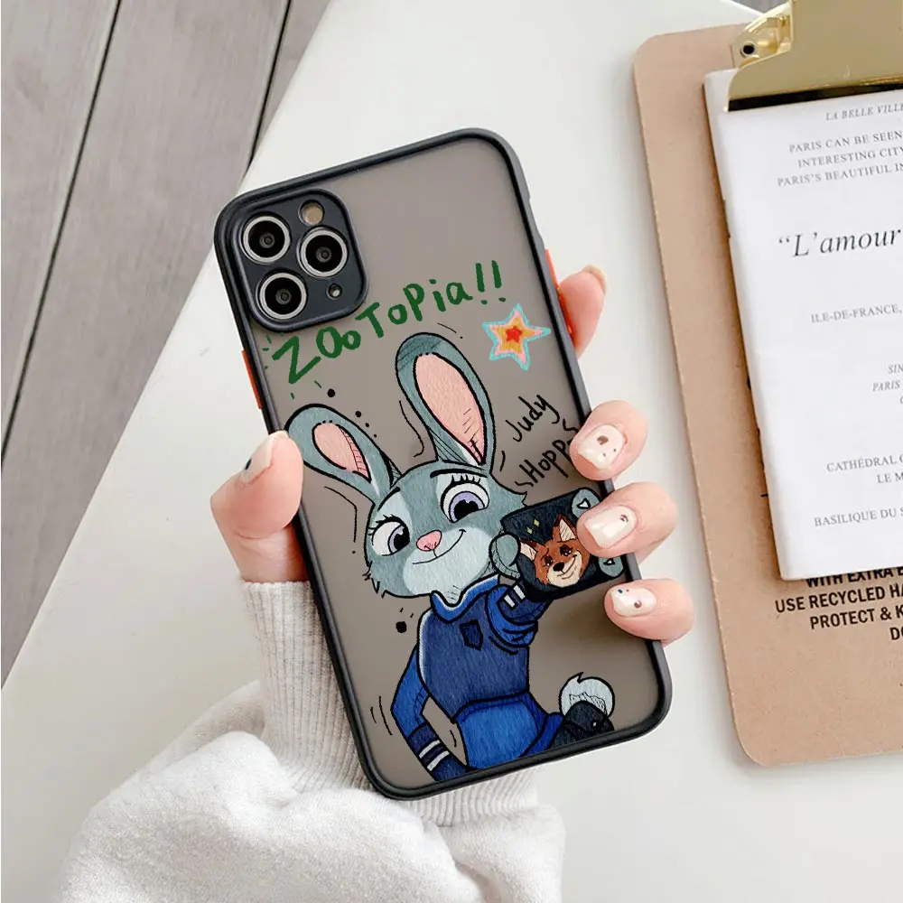Disney Nick Judy Matte Translucent Case For iPhone 17E 17 16 16E 15 14 13 12 11 Pro Max 17 Air 7 8 Plus XR XS Shockproof Cover view 6
