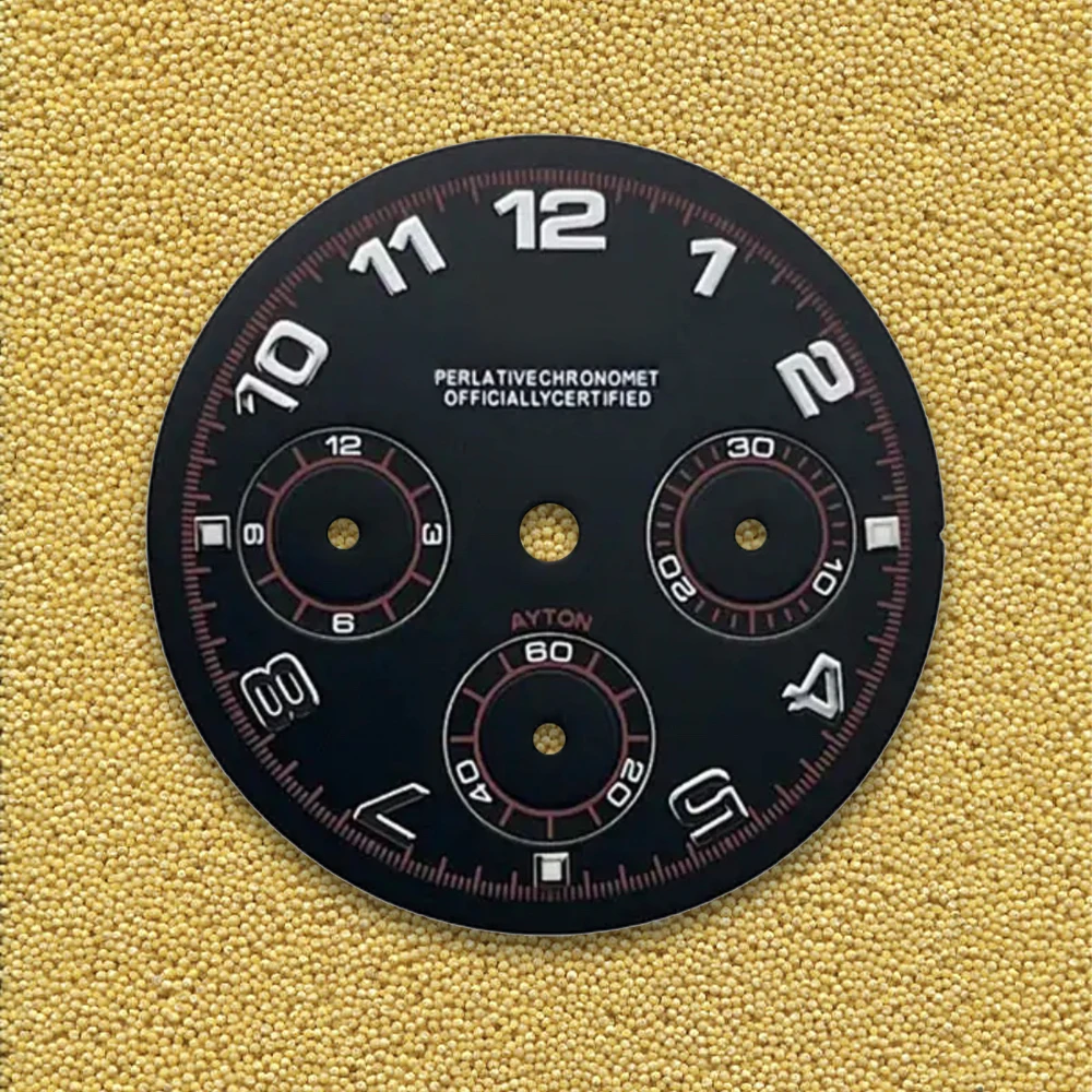 VK63 Dial 29.5mm S Logo Dial For VK63 Quartz Movement Timing Surface Watch Modification repair Accessories Green LuminousGreen