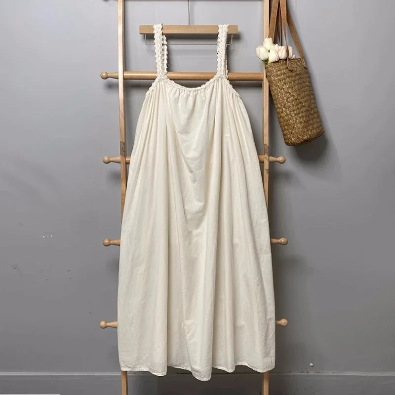 נקבה וינטג תחרה בציר כותנה רצועות ספגטי רצועות שמלת מידי קיץ רטרו שיק ויקטוריה רוקוקו קוטסגקור