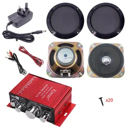 Hi-Fi 12V Amplifier DIY Arcade Game Audio Kit 4 Inch Speaker for Pandora Raspberry Pi Multi-Game PCB arcade machine kit