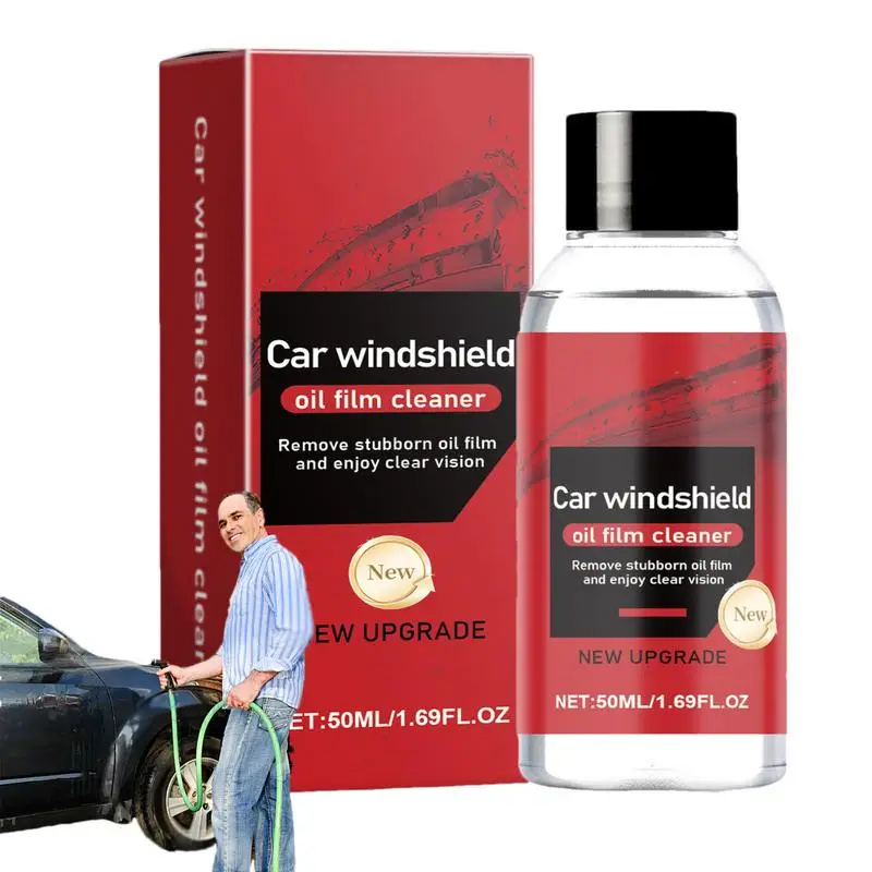 

Car Glass Oil Window Cleaner Waterproof Car Windshield Cleaner Liquid 50ml Safe Stain Remover Agent For Clear View Protection