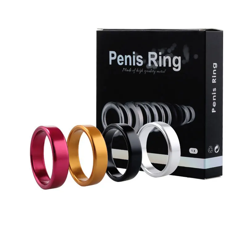 Male Metal Stainless Steel Penis Lock Cock Ring Ball Stretcher Head Delay Time Extend Testicles Sex Toy for Man