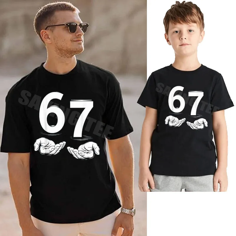 مضحك ستة سبعة 6 7 ميمي الجنرال ألفا سليانج 6 7 الأيدي تي شيرت الجدة هدية Y2k الجرافيك الإنترنت نكتة قائلا المحملة قصيرة الأكمام الزي