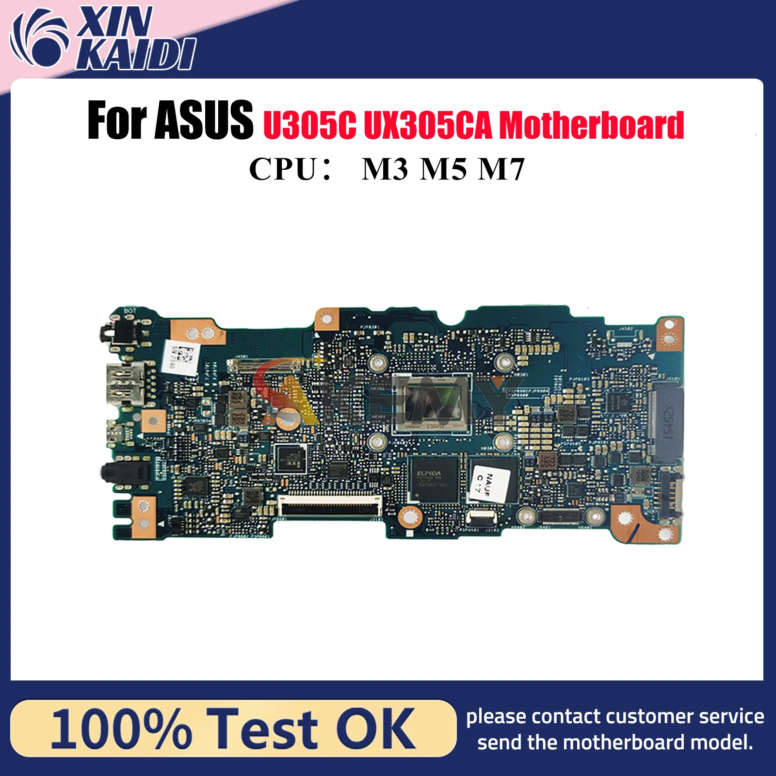 

UX305CA Laptop Motherboard For ASUS ZenBook UX305CA U305C UX305C Notebook Mainboard With M3 M5 M7 CPU 100% tests OK fast ship