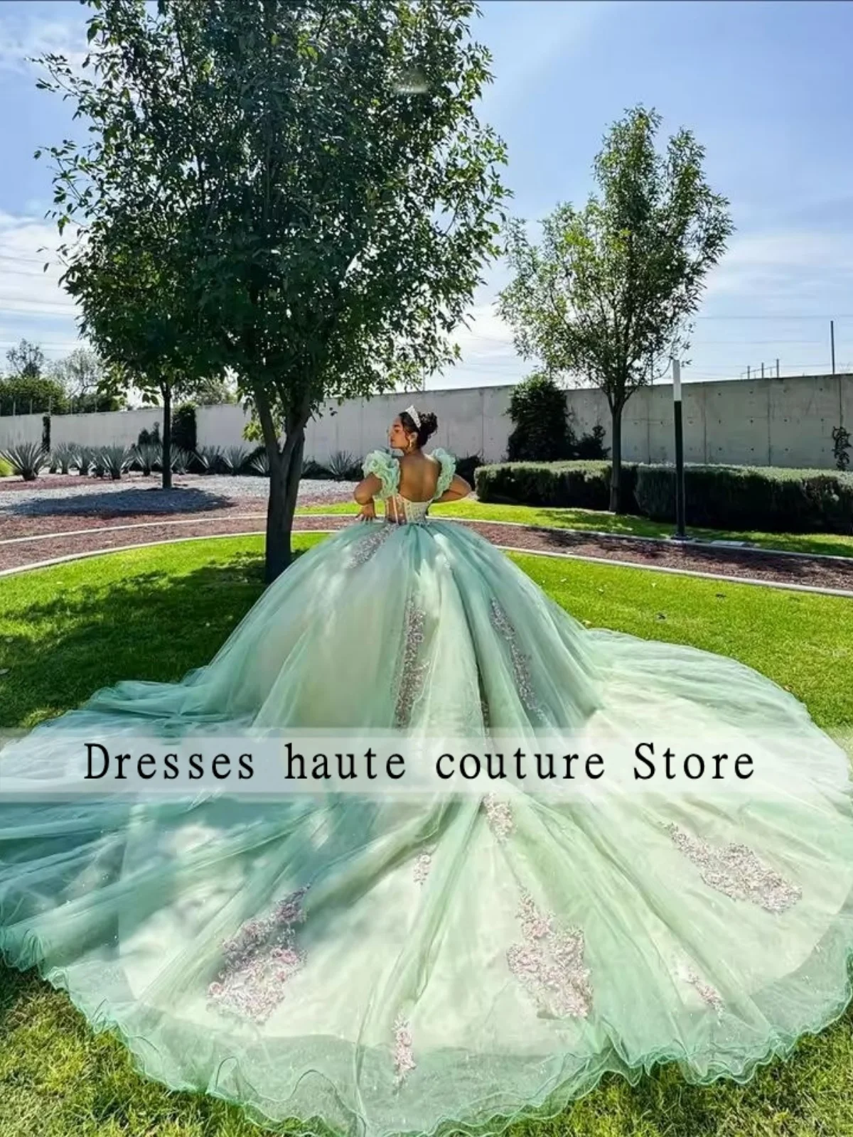 Green Tulle Sweetheart Quinceanera Dresses Ball Gowns 2025 Beaded Lace Appliques Sweet 16 Dress Customized Vestidos De 15 Anos
