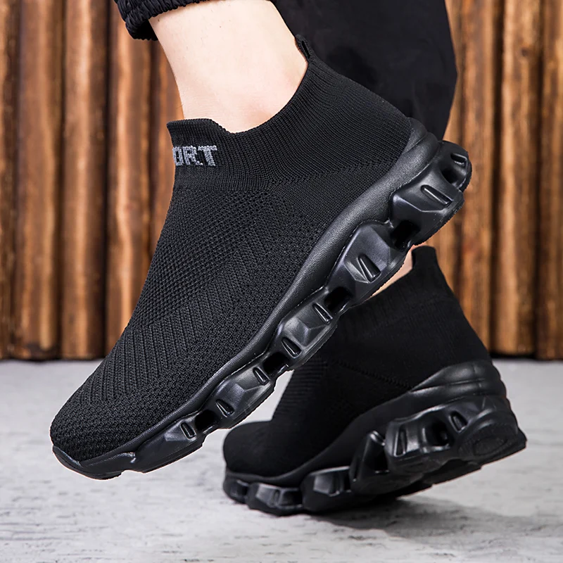 Men's Breathable Sports Shoes Comfortable Running Walking Jogging Shoes for Couples Outdoor Foot Covers Socks and Casual Shoes
