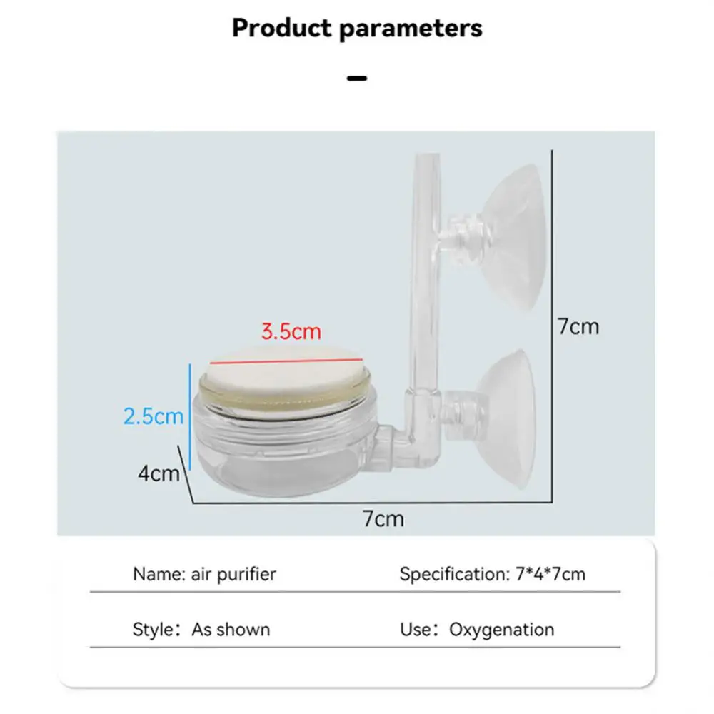 Air Atomizer Mute Transparent Durable Reusable Hydroponic Aquarium Accessory Fish Tank Aerator Increase Oxygen Levels