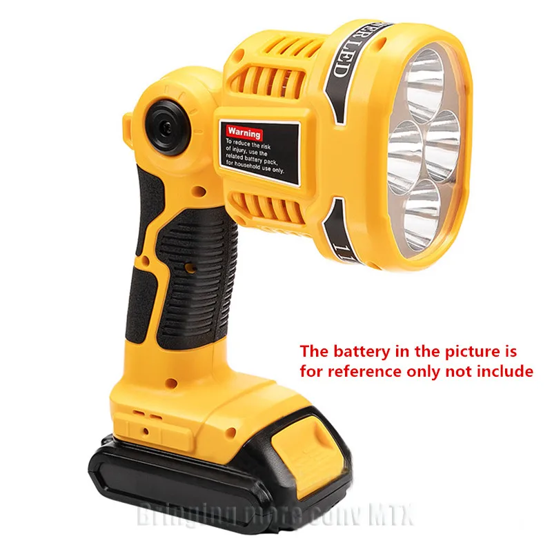 12W LED Lamp Flashlight with USB port Outdoor Emergency Lighting For Dewalt 14.4V 18V 20V DCB140 DCB181 DCB200 li-ion battery