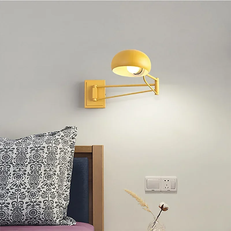 Modern LED Wall Lamp With Switch Foldable Retractable Eyes Protector For Bedroom Study Living Room Bathroom Balcony Luminaries