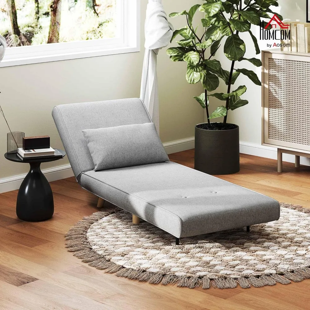 سرير أريكة قابل للتحويل متعدد الوظائف 2 في 1، كرسي نوم بمسند ظهر قابل للتعديل لغرفة المعيشة وغرفة النوم، أثاث موفر للمساحة #3