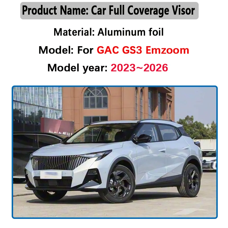 For GAC GS3 Emzoom 2023~2026 Trumpchi GS3 II Car Full Coverage Sunshades Light Blocking Curtains Sunscreen Visor Car Accessories