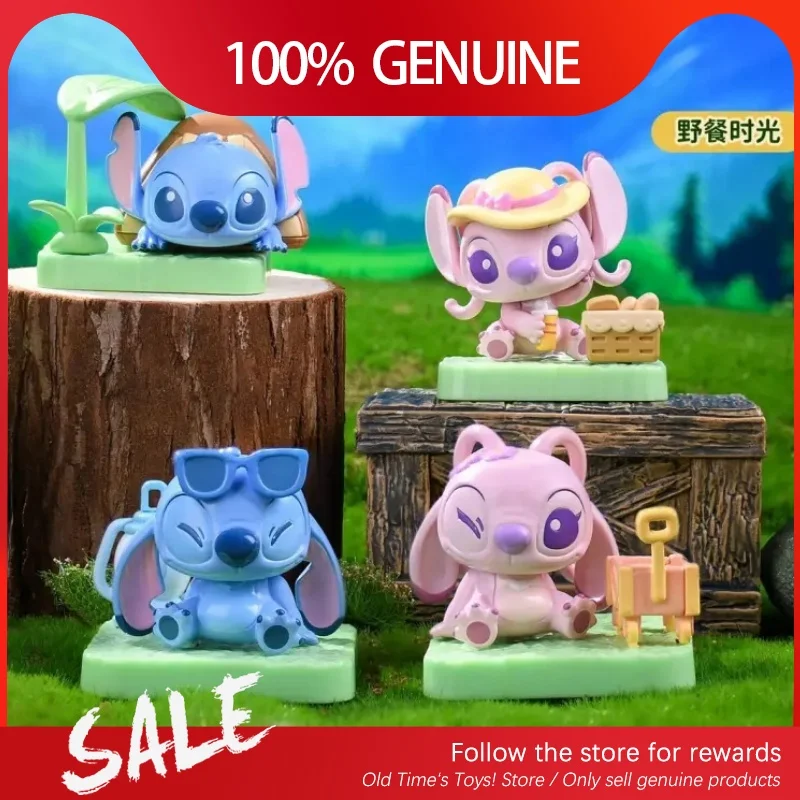 

Genuine Stitch Go Camping Series Blind Box Cute Toys Stitch Action Figure Model Dolls Ornament Toy Surprise Box Birthday Gift