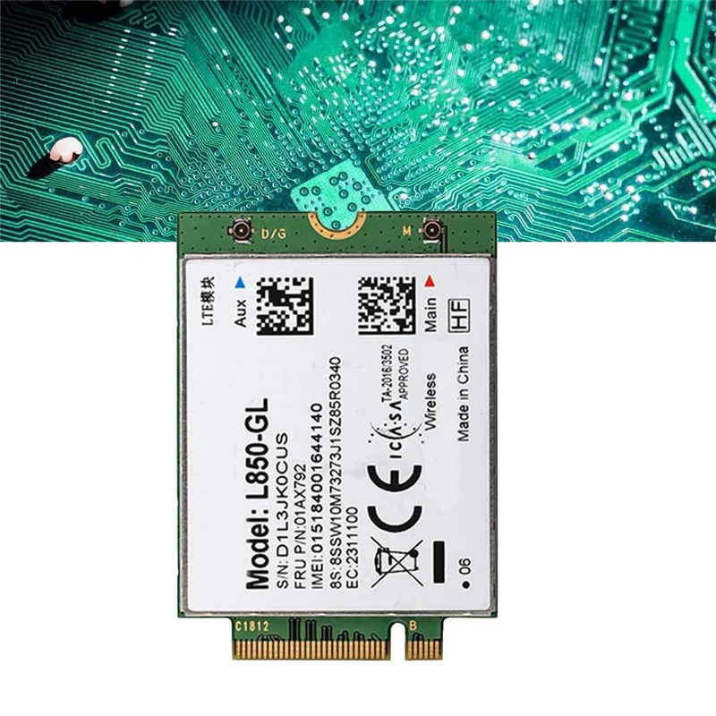 

L850-GL M. 2 4G LTE WWAN Card 01AX792 Module For Thinkpad X395 X1 Carbon Gen6 X280 T580 T480s L480 X1 Yoga Gen 3 L580